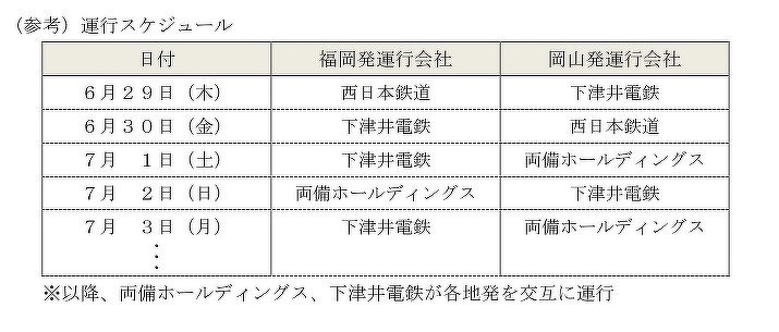 岡山～福岡線 共同運行会社変更のお知らせ | お知らせ | 下電高速バス